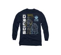 Star Wars Rebel Droids Long Sleeve T-Shirt, Navy Star Wars Navy L