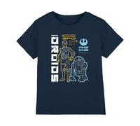 Star Wars Rebel Droids Kids T-Shirt Navy Star Wars Navy 5-6 Years