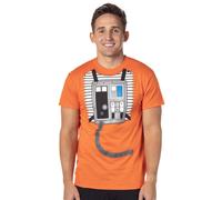 STAR WARS Rebel Pilot Luke Skywalker Costume Suit Adult T-Shirt(Orange