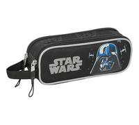 STAR WARS REBELLION - Double Child's Pencil Case, Children's Pencil Case, Ideal for School Age Children, Comfortable and Versatile, Quality and Resistance, 21 x 6 x 8 cm, Black/White, M, Casual
