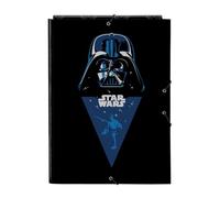 Star Wars Rebellion - Folio Folder with 3 Flaps, Ideal for Children of Different Ages, Comfortable and Versatile, Quality and Resistance, 26 x 36.5 cm, Black/White, M, Casual