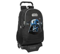 Star Wars Rebellion School Backpack with Trolley, Ideal for Children of Different Ages, Comfortable and Versatile, Quality and Resistance, 33 x 15 x 43 cm, Black/White, M, Casual