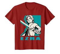 Star Wars Rebels Ezra T-Shirt, Youth, Cranberry Red, Small
