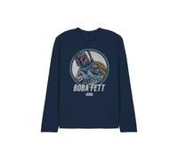 Star Wars Retro Boba Long Sleeve T-Shirt in Navy | Size: Small Star Wars Navy S