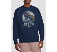 Star Wars Retro Boba Sweatshirt In Navy Navy