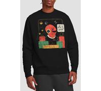 Star Wars Retro Christmas Admiral Ackbar Wrap Trap Sweatshirt, Black | Size: XL Star Wars Black XL