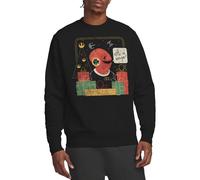 Star Wars Retro Christmas Admiral Ackbar Wrap Trap Unisex Sweatshirt, Black, Large