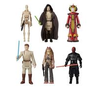 Star Wars Retro Collection The Phantom Menace Action Figures, 3.75-inch Scale, 6-Pack, Ages 4 and Up