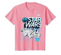 Star Wars Retro Falcon 77 T-Shirt, Youth, Pink, 2T