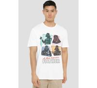 Star Wars Retro Most Impressive Father T-Shirt, White | Size: Small Star Wars White S