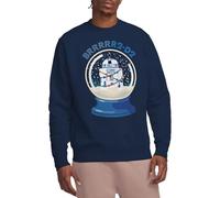 Star Wars Retro R2D2 Snow Globe Unisex Sweatshirt, Navy, XX-Large