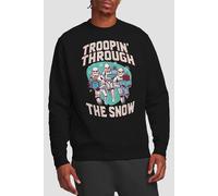 Star Wars Retro Troopin' Through The Snow Unisex Sweatshirt, Black, Large