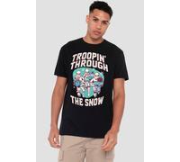 Star Wars Retro Troopin' Through The Snow T-Shirt, Black | Size: Small Star Wars Black S
