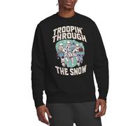 Star Wars Retro Troopin' Through The Snow Unisex Sweatshirt, Black, Medium