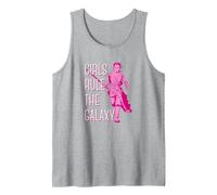 Star Wars Rey Running Pink Tone Girls Rule The Galaxy Tank Top, Men, Heather Grey, Medium