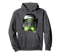 Star Wars Rogue One Death Trooper Helmet Pullover Hoodie, Adult Unisex, Dark Heather Grey, XX-Large