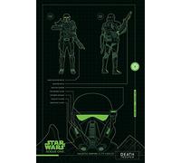Star Wars Rogue One Death Trooper Plans Maxi Poster, multicolour