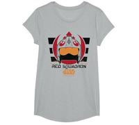 Star Wars Rogue One Red Squadron Logo T-Shirt, Girls, Heather Grey, Small