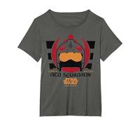 Star Wars Rogue One Red Squadron Logo T-Shirt, Women's Plus, Asphalt Grey, 1X