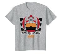 Star Wars Rogue One Red Squadron Logo T-Shirt, Youth, Heather Grey, Large