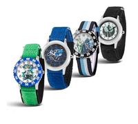 Star Wars Set of 4 Watches for Ages 4-7 Years - Darth Vader, Stormtrooper and R2-D2 Dial Design - Blue, Green and Black Bezels with Coloured Nylon Straps - You Will Receive