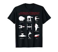 Star Wars Ship Names and Silhouettes T-Shirt