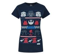 Star Wars Blue Darth Vader Short Sleeved T-Shirt Womens
