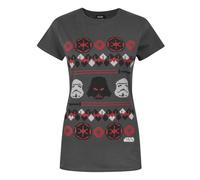 Star Wars Short Sleeved T-Shirt (Adult Charcoal) In Grey Grey S