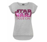 Rogue One Star Wars Women's Dipped Hem T-Shirt Grey
