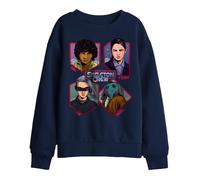 Star Wars: Skeleton Crew Kids Badges Kids Sweatshirt, Navy, 5-6