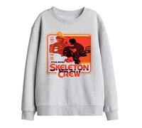 Star Wars: Skeleton Crew Retro Kids Badge Kids Sweatshirt, Athletic Heather, 12-13