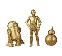 Star Wars Skywalker Saga Commemorative Edition Gold Collectors Series C-3PO, BB-8 and R2-D2 Action Figures 3 Piece Set 2 - 3.5 inches
