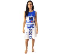 Star Wars R2D2 Costume Dress Women's Ladies Cosplay Droid White Clothing