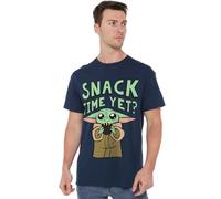 Star Wars Snack Time Grogu Unisex T Shirt, Navy, Large