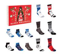 Star Wars Sock Advent Calendar 2025 Adults - Christmas Advent Calendar with 24 Days, 12 Pairs (1 Sock a Day) Cotton Ankle & Trainer Socks, Unique Character Designs for Christmas Countdown Gifts