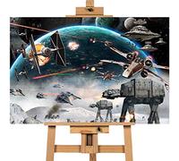 Star wars Space Fight 20x30 inches | Canvas Art Wall Print, classic style canvas prints, premium wooden frames