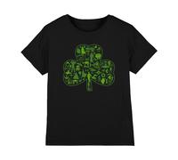 Star Wars St Patrick's Day Clover Icons Unisex Kids T Shirt, Black, 5-6 Years