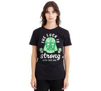 Star Wars St Patrick's Day Vader Strong Luck T-Shirt S-2XL, Black