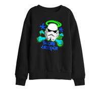 Star Wars Stencil Trooper Kids Sweatshirt, Black, 12-13