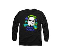 Star Wars Stencil Trooper Long Sleeve T-Shirt, Black Black L