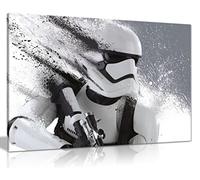 Star Wars Storm Trooper Black And White Canvas Wall Art Picture Print (18X12)