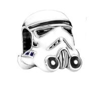 Star Wars Stormtrooper Charm 925 Sterling Silver Pendant Charm Compatible with Pandora Charms,and Many Other UK Charm Bracelets.