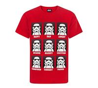 Star Wars Stormtrooper Expressions Boy's T-Shirt (5-6 Years) Red