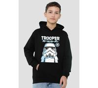 Star Wars Stormtrooper Kawaii Youth Kids Pull-Over Hoodie, Black Disney Black 7-8 Years