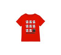 Star Wars Stormtroopers & Darth Vader Bah Humbug Christmas Kids T-Shirt Red | Size: 5-6 Years Star Wars Red 5-6 Years