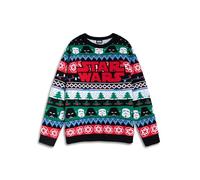 Star Wars Stormtroopers Darth Vader Multicoloured Logo Christmas Jumper | Long Sleeve Crew Neck for Christmas Celebrations | Festive Men's Apparel Merch - XX-Large
