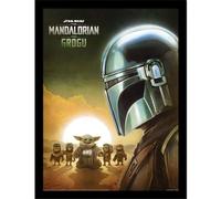 Star Wars Sunset Grogu Framed Poster Star Wars Multicolor