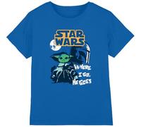 Star Wars Swipe Grogu Unisex Kids T Shirt, Royal, 7-8 Years