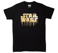 Star Wars T-Shirt: Gold Drip Logo OFFICIAL NEW