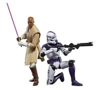 STAR WARS The Black Series Mace Windu & 187th Legion Clone Trooper 6-Inch Scale Action Figure Set Clones of The Republic (G0212)